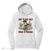 Born To Dilly Dally Forced To Skedaddle Frog Women's Hoodie thumb 0