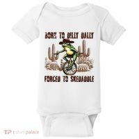 Born To Dilly Dally Forced To Skedaddle Frog Baby Bodysuit thumb 0