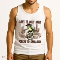 Born To Dilly Dally Forced To Skedaddle Frog Tank Top thumb 3