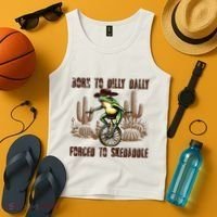 Born To Dilly Dally Forced To Skedaddle Frog Tank Top thumb 4