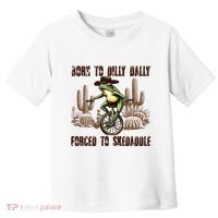 Born To Dilly Dally Forced To Skedaddle Frog Toddler T-Shirt thumb 0