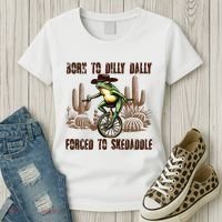 Born To Dilly Dally Forced To Skedaddle Frog Women's T-Shirt thumb 3