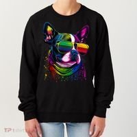 Boston Terrier Dog Mom & Dad Dog Lover Women's Sweatshirt thumb 0