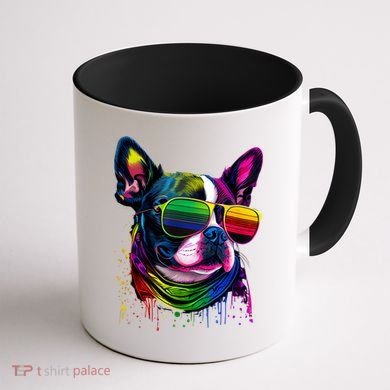 Boston Terrier Dog Mom & Dad Dog Lover Coffee Mug back