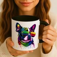 Boston Terrier Dog Mom & Dad Dog Lover Coffee Mug thumb 3