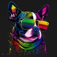 Boston Terrier Dog Mom & Dad Dog Lover Women's Hoodie thumb 2