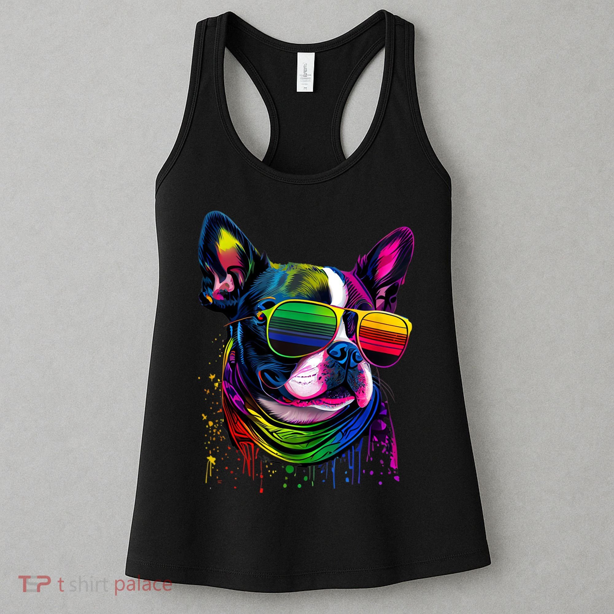Boston Terrier Dog Mom & Dad Dog Lover Women's Tank Top