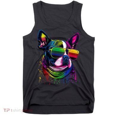 Boston Terrier Dog Mom & Dad Dog Lover Tank Top