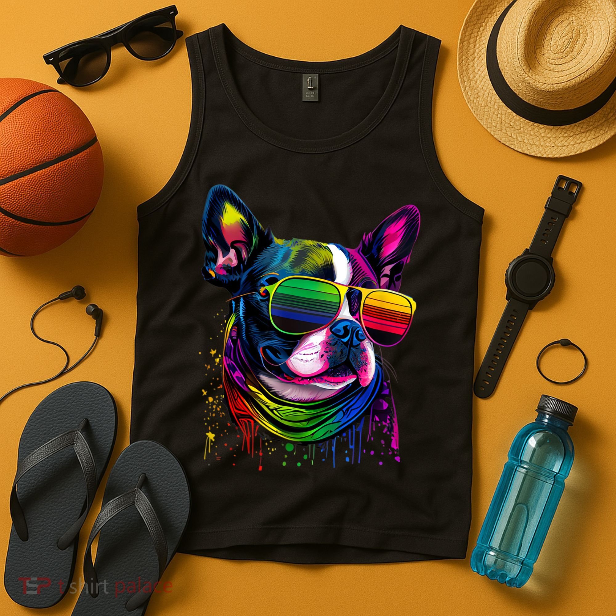 Boston Terrier Dog Mom & Dad Dog Lover Tank Top