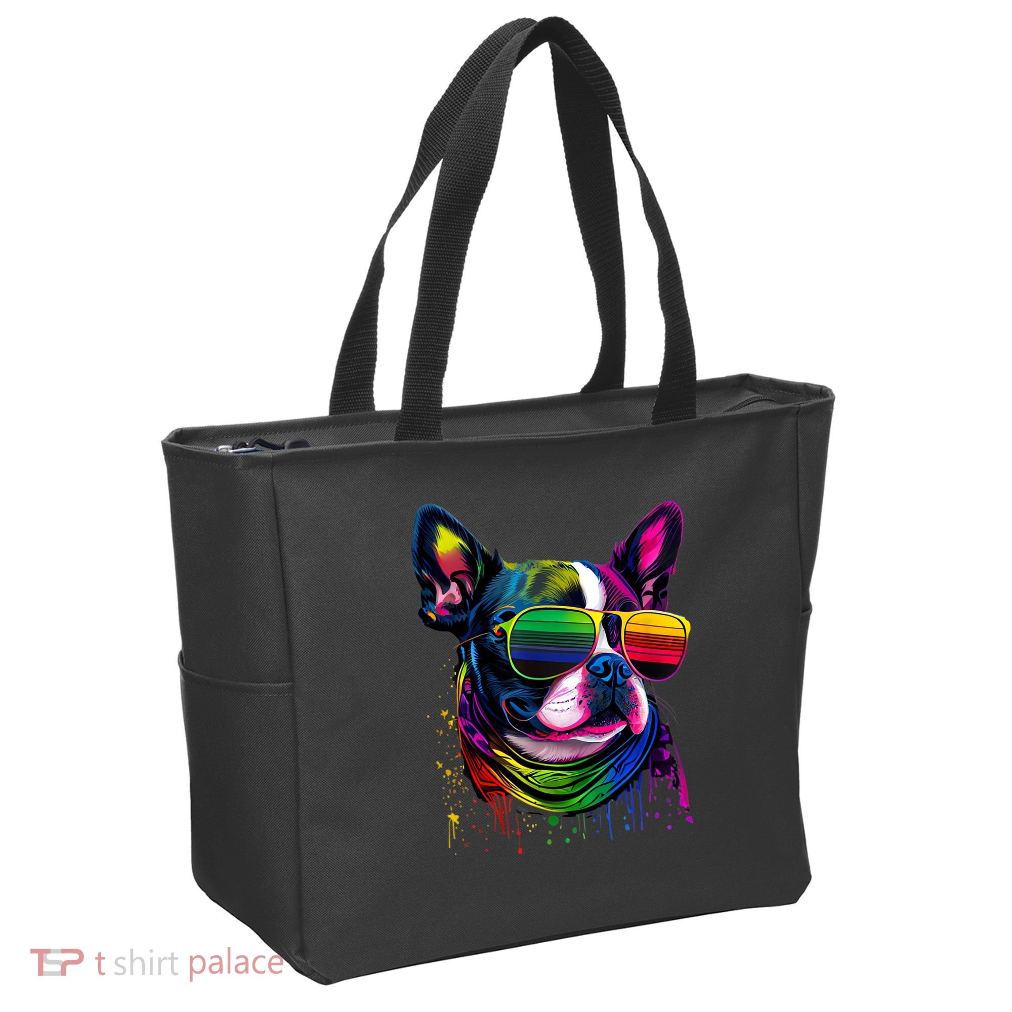 Boston Terrier Dog Mom & Dad Dog Lover Tote Bag