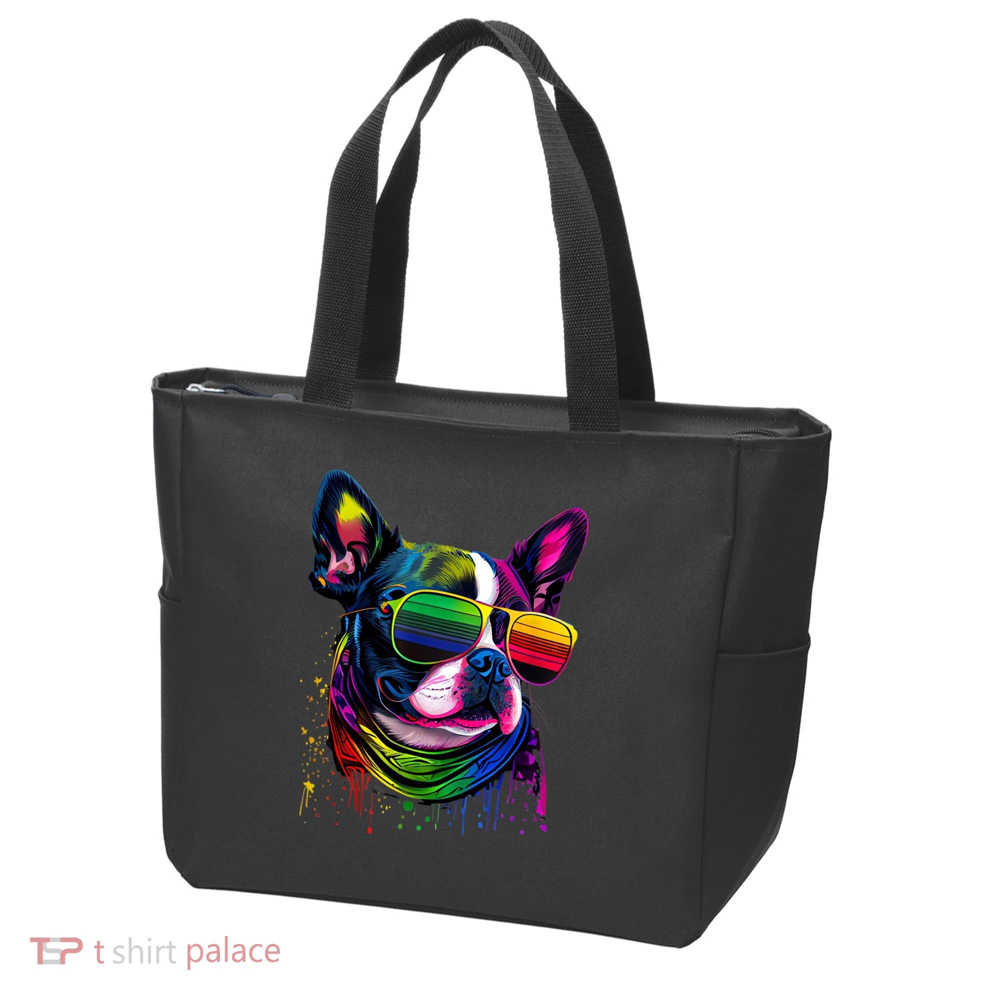 Boston Terrier Dog Mom & Dad Dog Lover Tote Bag