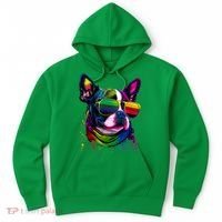Boston Terrier Dog Mom & Dad Dog Lover Hoodie thumb 0