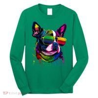 Boston Terrier Dog Mom & Dad Dog Lover Long Sleeve Shirt thumb 0