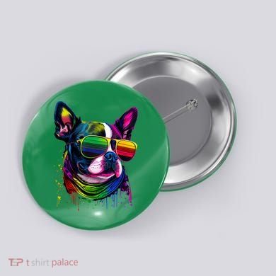 Boston Terrier Dog Mom & Dad Dog Lover Button