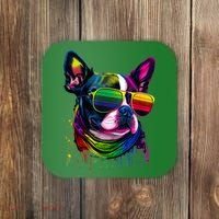 Boston Terrier Dog Mom & Dad Dog Lover Coaster thumb 0