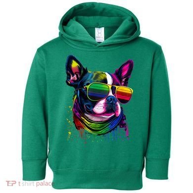 Boston Terrier Dog Mom & Dad Dog Lover Toddler Hoodie