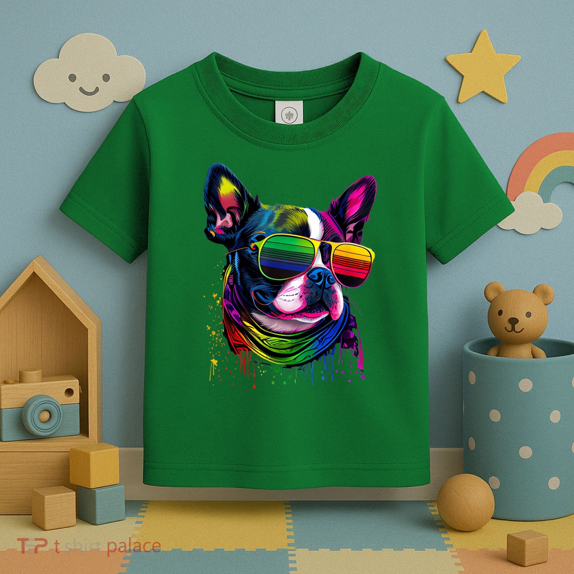 Boston Terrier Dog Mom & Dad Dog Lover Toddler T-Shirt