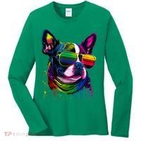 Boston Terrier Dog Mom & Dad Dog Lover Women's Long Sleeve Shirt thumb 0