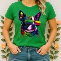 Boston Terrier Dog Mom & Dad Dog Lover Women's T-Shirt thumb 2