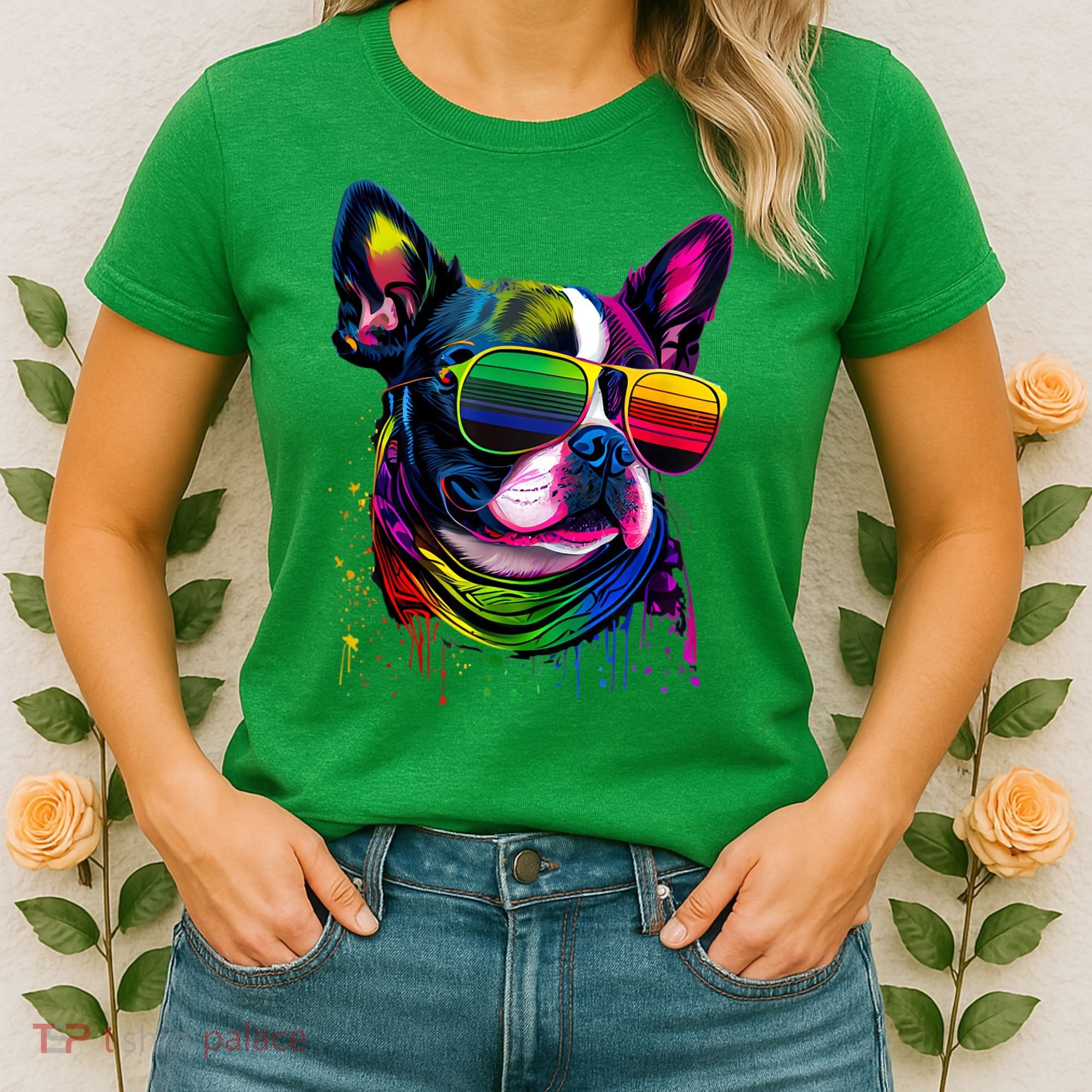 Boston Terrier Dog Mom & Dad Dog Lover Women's T-Shirt