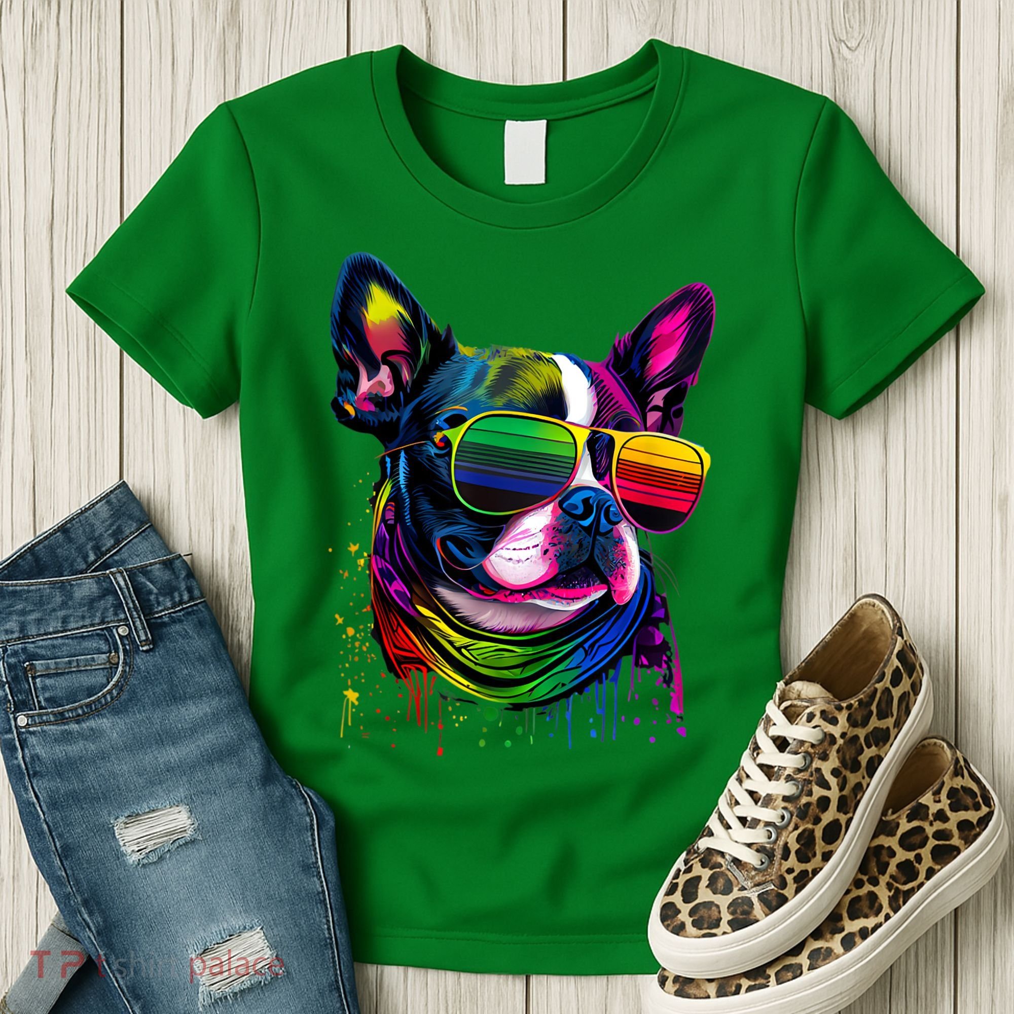 Boston Terrier Dog Mom & Dad Dog Lover Women's T-Shirt