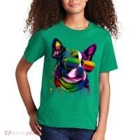 Boston Terrier Dog Mom & Dad Dog Lover Kids T-Shirt thumb 2