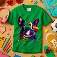 Boston Terrier Dog Mom & Dad Dog Lover Kids T-Shirt thumb 3