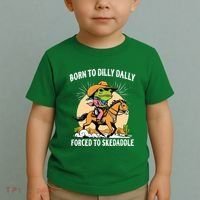 Born To Dilly Dally Forced To Skedaddle Toddler T-Shirt thumb 2