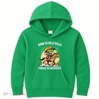 Born To Dilly Dally Forced To Skedaddle Kids Hoodie thumb 0