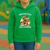 Born To Dilly Dally Forced To Skedaddle Kids Hoodie thumb 3
