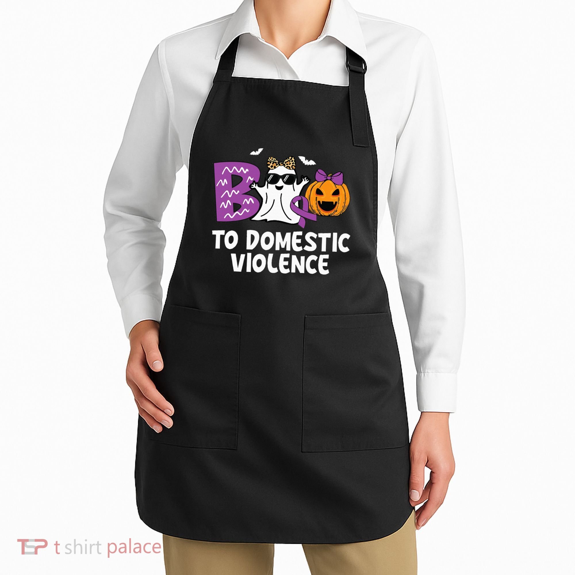 Boo To Domestic Violence Domestic Violence Awareness Apron