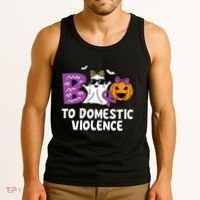 Boo To Domestic Violence Domestic Violence Awareness Tank Top thumb 3