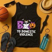 Boo To Domestic Violence Domestic Violence Awareness Tank Top thumb 4