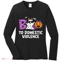 Boo To Domestic Violence Domestic Violence Awareness Women's Long Sleeve Shirt thumb 0