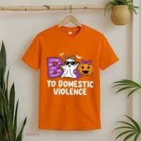 Boo To Domestic Violence Domestic Violence Awareness T-Shirt thumb 2