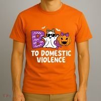 Boo To Domestic Violence Domestic Violence Awareness T-Shirt thumb 3