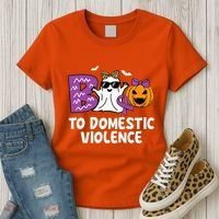 Boo To Domestic Violence Domestic Violence Awareness Women's T-Shirt thumb 3