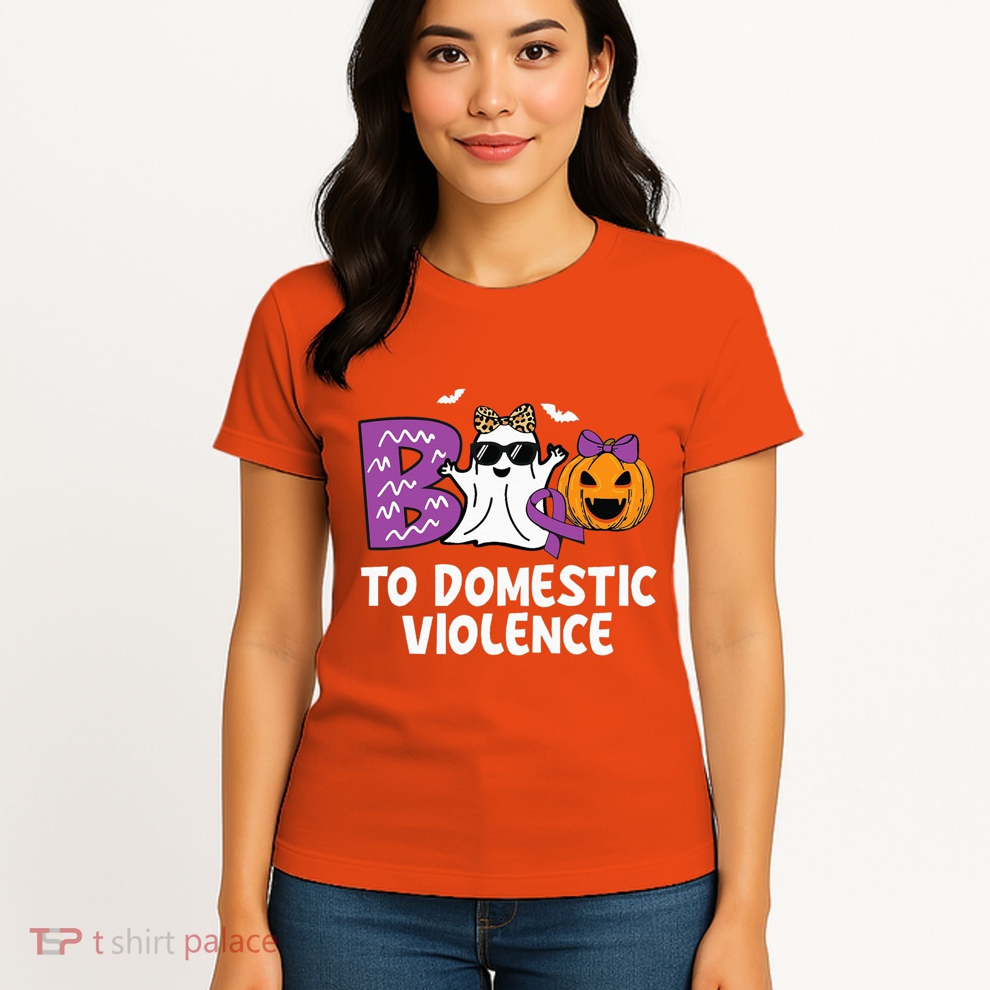 Boo To Domestic Violence Domestic Violence Awareness Women's T-Shirt