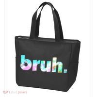 Bruh Tie Dye Brah Bro Dude Greeting Slang Funny Meme Saying Tote Bag thumb 3