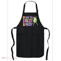 Born To Dilly Dally Playful Frog Fun Apron thumb 0
