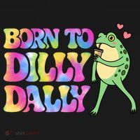 Born To Dilly Dally Playful Frog Fun Apron thumb 3