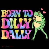 Born To Dilly Dally Playful Frog Fun Coffee Mug thumb 5