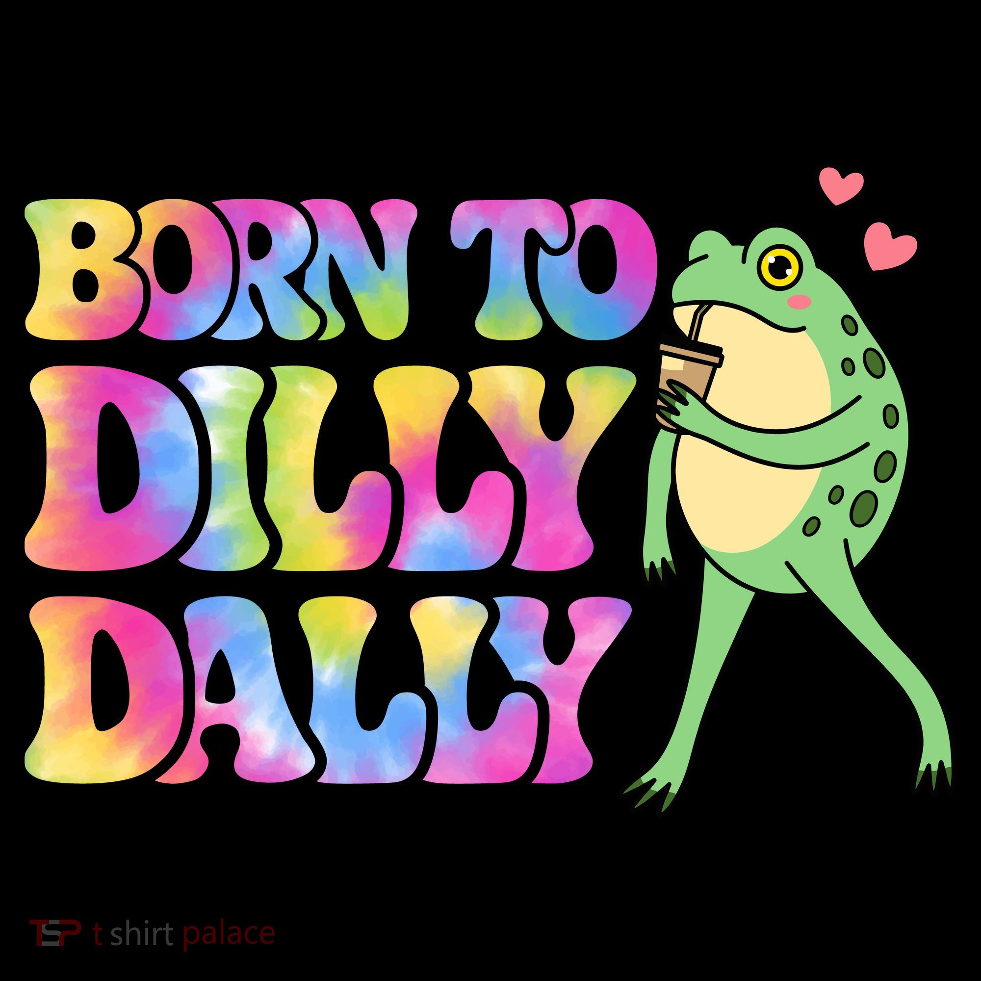 Born To Dilly Dally Playful Frog Fun Coffee Mug