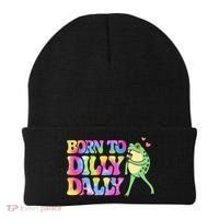 Born To Dilly Dally Playful Frog Fun Beanie thumb 0