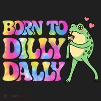 Born To Dilly Dally Playful Frog Fun Beanie thumb 2
