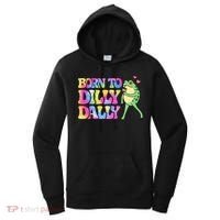 Born To Dilly Dally Playful Frog Fun Women's Hoodie thumb 0