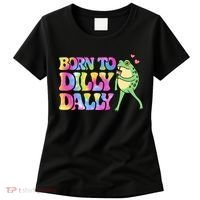 Born To Dilly Dally Playful Frog Fun Women's T-Shirt thumb 0