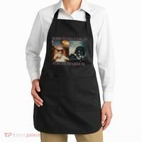 Born To Dilly Dally Forced To Lock In Cat Meme Apron thumb 2