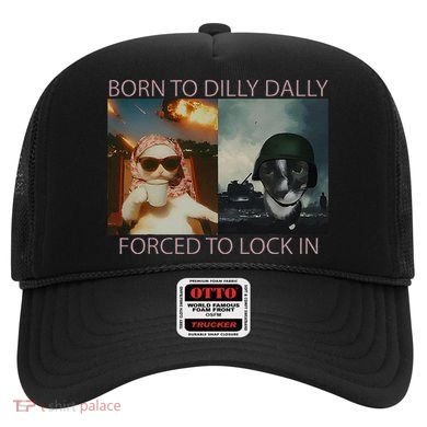 Born To Dilly Dally Forced To Lock In Cat Meme Hat