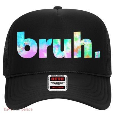 Bruh Tie Dye Brah Bro Dude Greeting Slang Funny Meme Saying  Hat